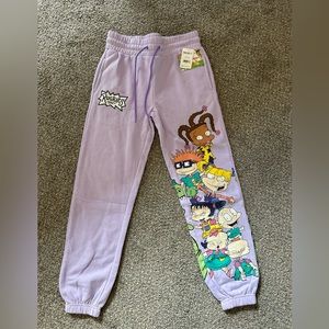 NWT Girls purple Rugrats sweatpants